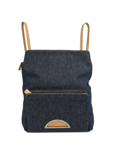 Pre-owned Dior 2000 Denim Malice Backpack In Blue