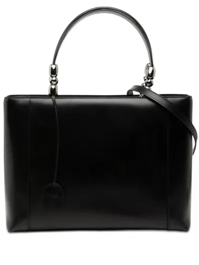 Pre-owned Dior 2000 Leather Malice Pearl Satchel In Black