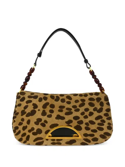 Pre-owned Dior 2000 Malice Cheetah Tote Bag In Neutral
