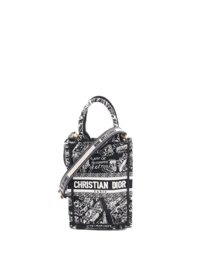Pre-owned Dior 2000 Mini Book Handbag In Black