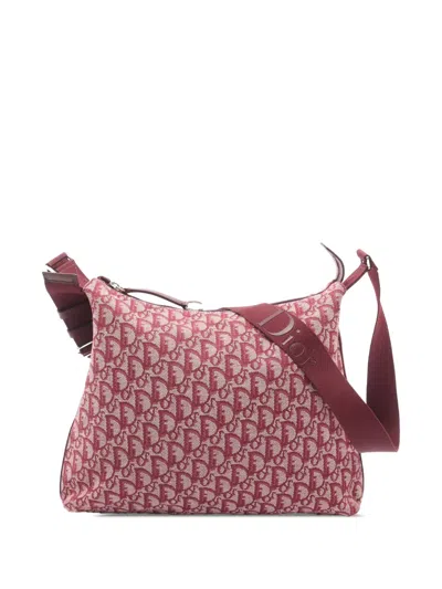 Pre-owned Dior 2000-2003 Issimo Trotter Canvas Crossbody Bag In Red