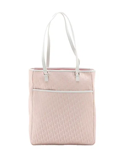 Pre-owned Dior 2000-2015 Issimo Trotter Canvas Tote Bag In Pink