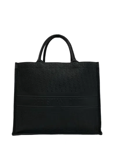 Pre-owned Dior 2000-2026  Oblique Book Tote Bag In Black