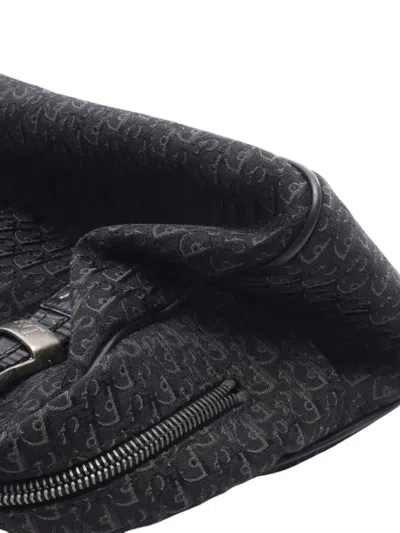 Pre-owned Dior 2000-2026 Issimo Trotter Canvas Handbag In Black