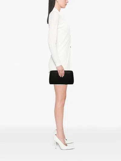 Pre-owned Dior 2000-2026 Trotter Canvas Clutch Bag In Black