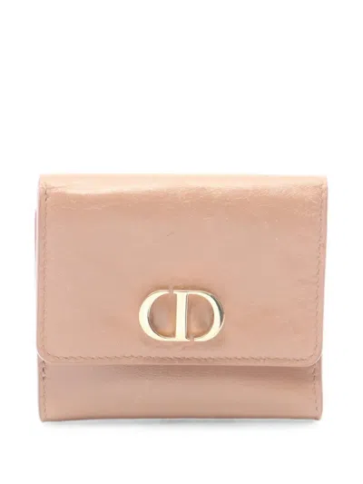 Pre-owned Dior 2000s 30 Montaigne Trifold Wallet In Pink