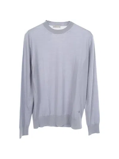 Pre-owned Dior 2000s Bee Embroidered Sweater In Grey