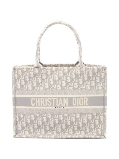 Pre-owned Dior 2000s Book Tote Oblique Tote Bag In Neutral