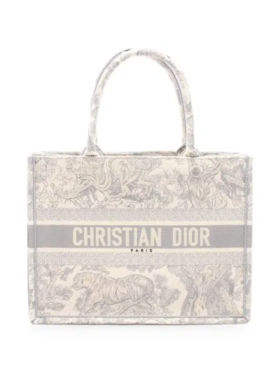 Pre-owned Dior 2000s Book Tote Open-top Tote Bag In Grey