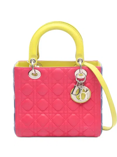 Pre-owned Dior 2000s Canage-pattern Tote Bag In Pink