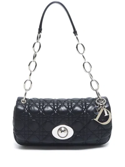 Pre-owned Dior 2000s Cannage Shoulder Bag In 黑色
