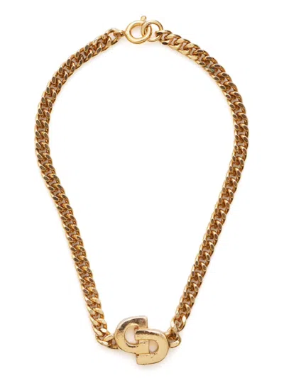 Pre-owned Dior 2000s Cd Chain Bracelet In Gold