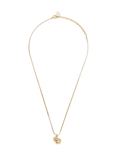 Pre-owned Dior 2000s Cd Logo Necklace In Gold