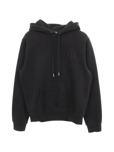 Pre-owned Dior 2000s Cd Logo-embroidered Hoodie In Black