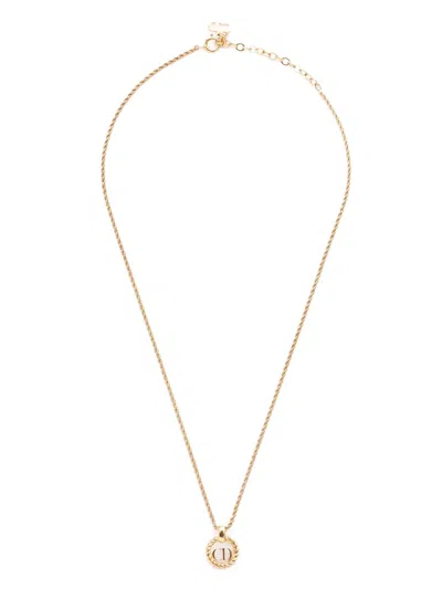 Pre-owned Dior 2000s Cd-pendant Necklace In Gold