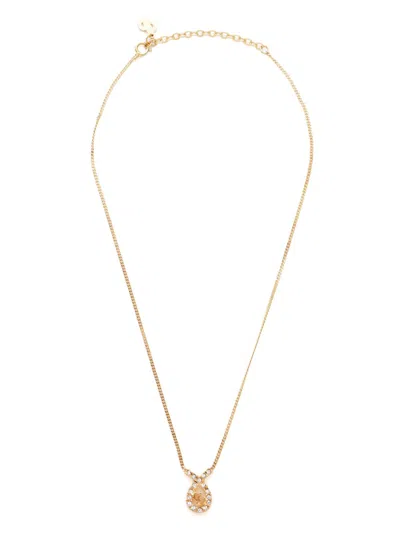 Pre-owned Dior 2000s Cd-pendant Necklace In Gold