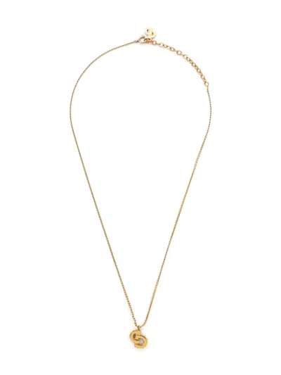 Pre-owned Dior 2000s Cd Pendant Necklace In Gold