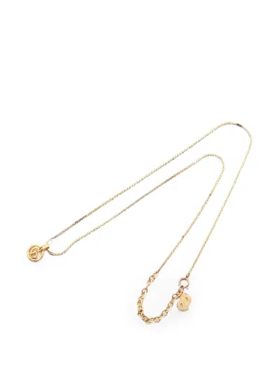 Pre-owned Dior 2000s Cd-pendant Necklace In Gold