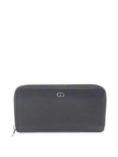 Pre-owned Dior 2000s Cd-plaque Wallet In Black
