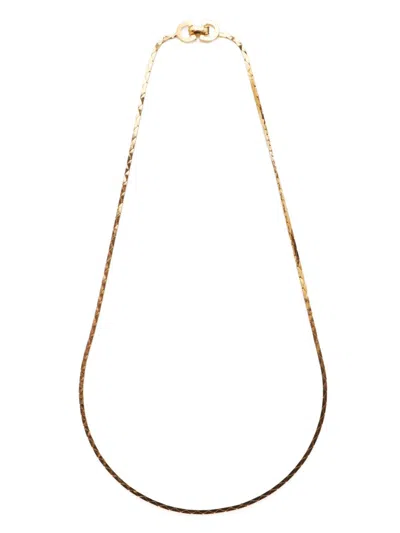 Pre-owned Dior 2000s Chain Necklace In Gold