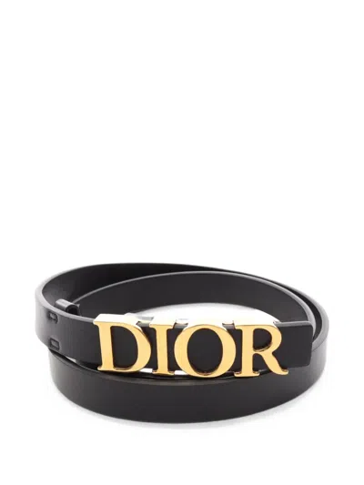 Pre-owned Dior 2000s D-dream Logo Belt In Black