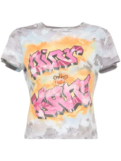 Pre-owned Dior 2000s Graphic Print Short-sleeves T-shirt In Grey