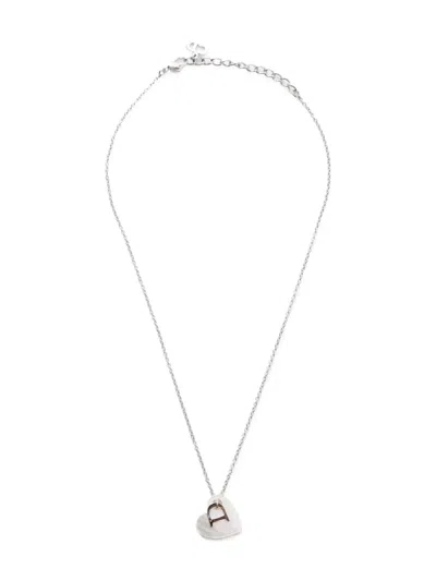 Pre-owned Dior 2000s Heart-shape Shell Necklace