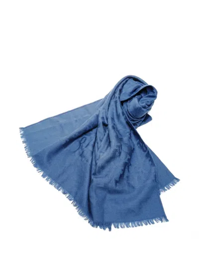 Pre-owned Dior 2000s Jacquard Muffler In Blue