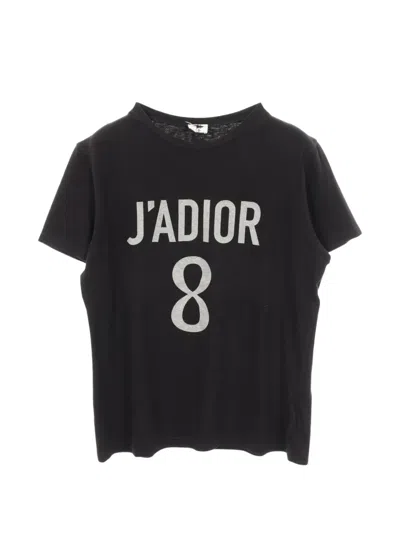 Pre-owned Dior 2000s J'a 8 Logo T-shirt In Black