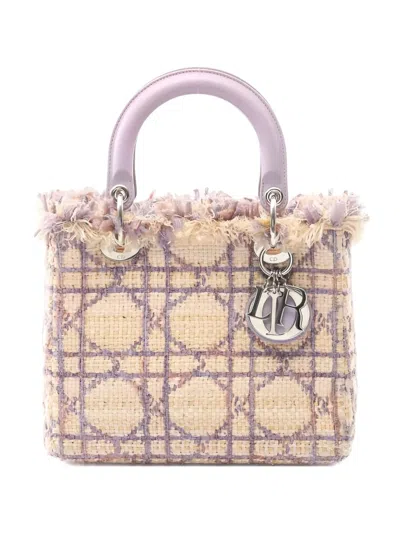 Pre-owned Dior 2000s Lady  Cannage Handbag In Neutral