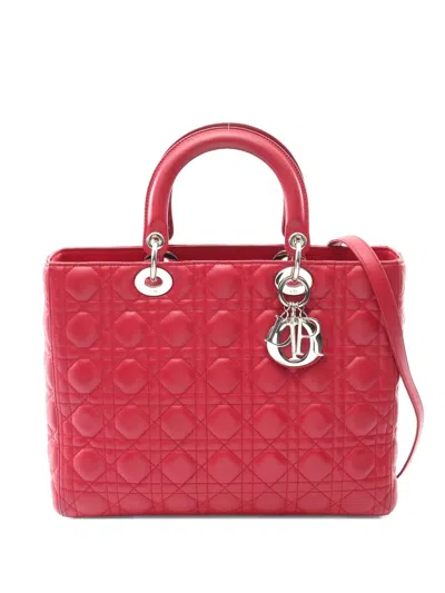 Pre-owned Dior 2000s Lady  Leather Handbag In Pink