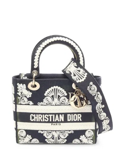 Pre-owned Dior 2000s Lady D-lite Cornelly Tote Bag In Blue