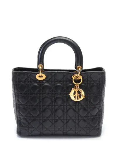 Pre-owned Dior 2000s Large Lady  Handbag In 黑色