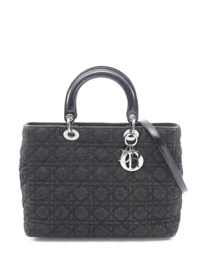 Pre-owned Dior 2000s Large Lady  Handbag In Black