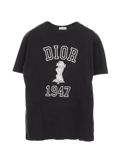 Pre-owned Dior 2000s Logo-print Cotton T-shirt In Black