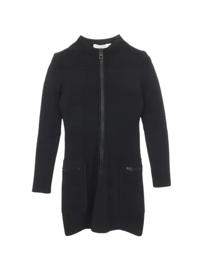 Pre-owned Dior 2000s Logo-embossed Knit Dress In Black