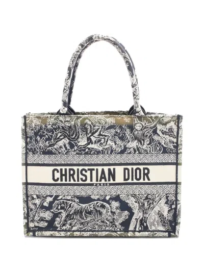Pre-owned Dior 2000s Medium Book Tote Bag In Blue