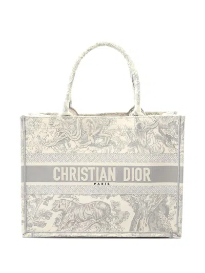Pre-owned Dior 2000s Medium Book Tote Bag In Neutral