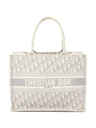 Pre-owned Dior 2000s Medium Book Tote Bag In Neutral