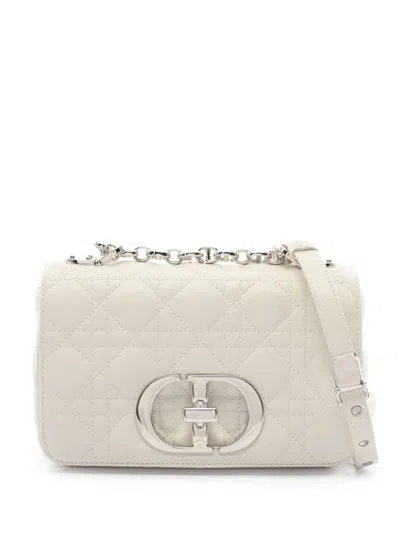 Pre-owned Dior 2000s Medium Caro 30 Shoulder Bag In White