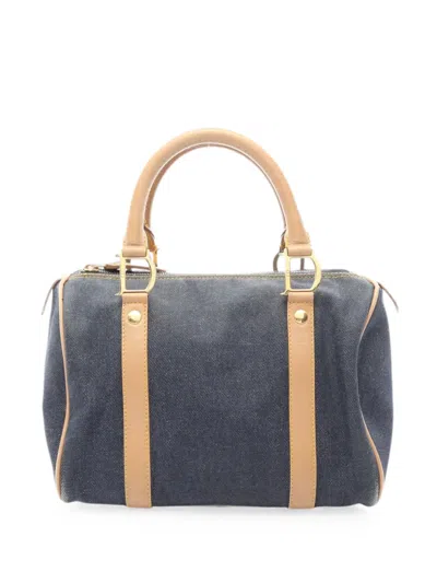 Pre-owned Dior 2000s Mini Boston Tote Bag In Blue