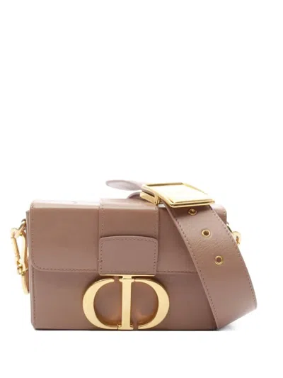 Pre-owned Dior 2000s Montaigne Box Shoulder Bag In Pink