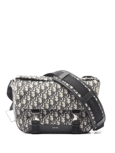 Pre-owned Dior 2000s Oblique Messenger Bag In Black