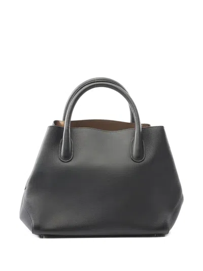 Pre-owned Dior 2000s Open Bar Leather Tote Bag In Black