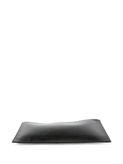 Pre-owned Dior 2000s Perforated Clutch Bag In Black