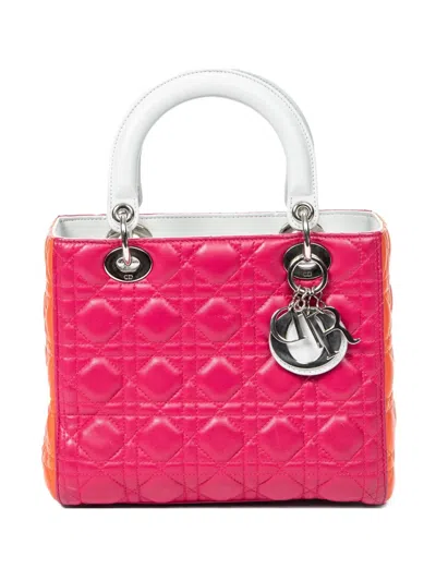 Pre-owned Dior 2000s Quilted Top-handle Bag In Pink