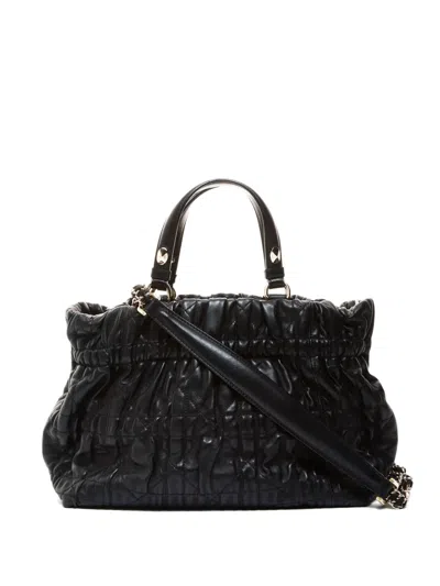 Pre-owned Dior 2000s Quilted Tote Bag In Black