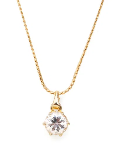 Pre-owned Dior 2000s Rhinestone-embellished Necklace In Gold