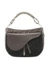 Dior 2000s Rope Handle Saddle Bag In Brown