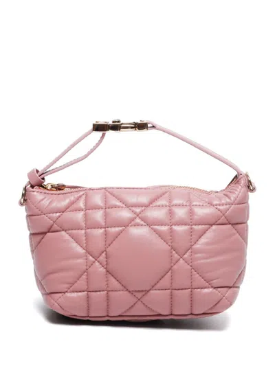 Pre-owned Dior 2000s Small Cannage Nomad Pouch Bag In ピンク